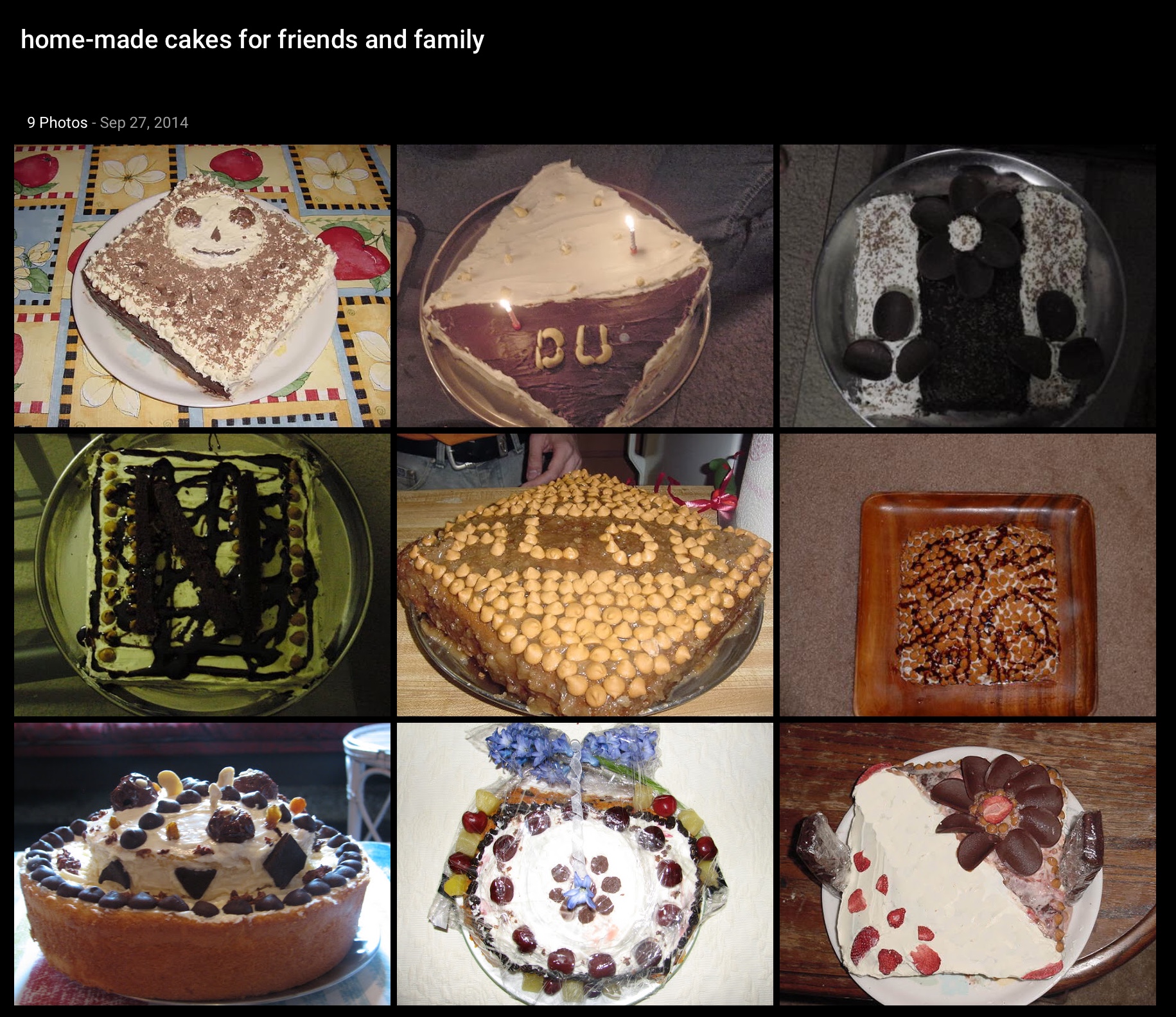 MY OLD HOME-MADE CAKES